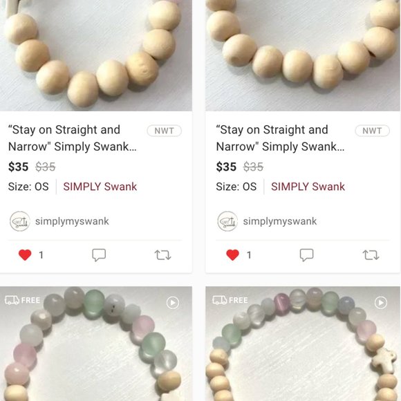 “Stay on Straight and Narrow" Simply Swank Essential Oil Diffuser Bracelet NWT - Picture 9 of 14